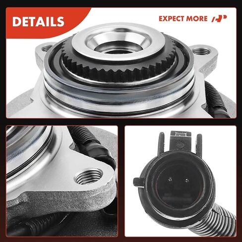 A-Premium 2 x Front Wheel Bearing and Hub Assembly with ABS & 7-Lug Compatible with Ford F-150 F150 2005 2006 2007 2008, 4WD Only in Saudi Arabia