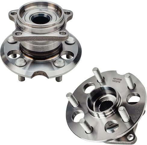 Detroit Axle - 4WD Rear Driver and Passenger Wheel Hub and Bearing Assemblies Replacement for 2001-2005 Toyota Rav4 5-Lug Models - 2pc Set in Saudi Arabia