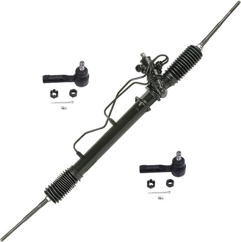 Detroit Axle - Steering Rack and Pinion Kit for 1998-2001 Nissan Altima Complete Power Steering Rack and Pinion Assembly 2 Outer Tie Rod End Links 1999 2000 Replacement in Saudi Arabia