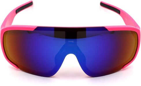 Mens Exposed Mirrored Lens Racer Shield Plastic Sport Sunglasses in Saudi Arabia