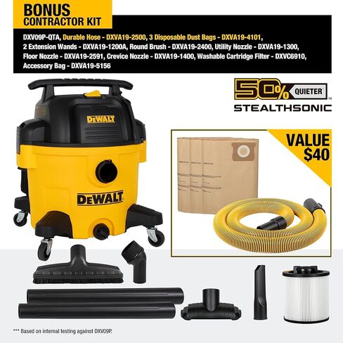 Dewalt 6 جالون متجر فراغ مبلل/جاف ، 4 ذروة HP الرطب/الجاف فاكة للمتجر ، فرع متجر مع وظيفة منفاخ ، أصفر+أسود in Saudi Arabia