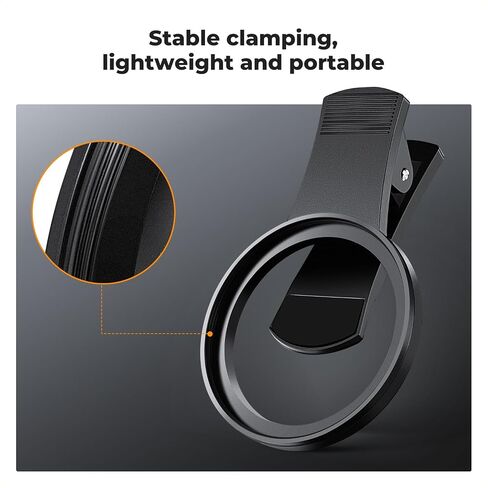 K&F Concept 67mm Clip-on CPL Phone Camera Lens Filter Kit, Circular Polarizer Polarizing Filter Compatible with iPhone 16 15 14 13 12 11 in Kuwait