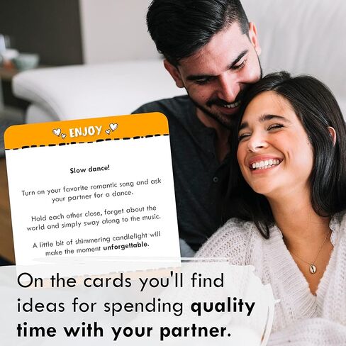 Couple Game for Weekly Quality Time - Couples Gift for Husband, Wife, Him, Her, Men and Women - Perfect for Anniversary, as Wedding Gift for Bride or Valentines Gift - With 104 Date Night Idea Cards in Kuwait