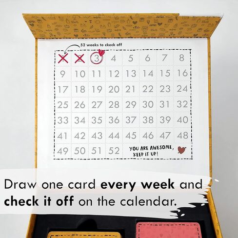 Couple Game for Weekly Quality Time - Couples Gift for Husband, Wife, Him, Her, Men and Women - Perfect for Anniversary, as Wedding Gift for Bride or Valentines Gift - With 104 Date Night Idea Cards in Kuwait