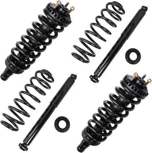 Detroit Axle-4pc Struts for 02-06 Chevy Trailblazer Ext GMC Envoy XL ، 04-05 Envoy XUV ، 4 Struts and Coil Spring 2002 2003 2005 2006 Stappension Standbensive Suggorbers in Saudi Arabia