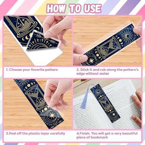 30pcs UV DTF Bookmarks Wraps Transfer Stickers Skull and Flower for Women Men Reading, Waterproof Bookmarkers Decal(No Blank Bookmarks) for Acrylic Plastic Metal Blank Bookmark in Kuwait