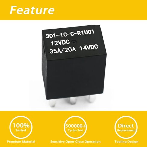 4 حزم 301-1C-C-R1-U01-12VDC Relay ، 35A 12VDC Automotive Relays in Saudi Arabia