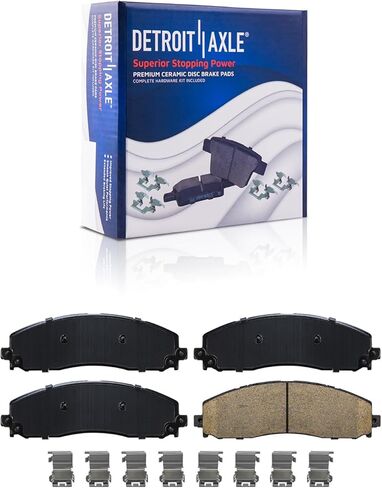 Detroit Axle - Rear Brake Pads for Ford 13-22 F-250 F-350 Super Duty, 13-16 F-450 Super Duty Pickup Body (Excludes Cab & Chassis Model), Ceramic Brake Pads w/Hardware 2013-2021 Replacement in Saudi Arabia