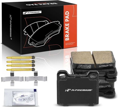 A-Premium Rear Ceramic Disc Brake Pads Set Compatible with Volvo C70, S90, 240, 242, 244, 245, 740, 745, 780, 940, 960, V70, V90 & Mercedes-Benz 240D, 280CE, 280E, 280SE, 300CD, 300D, 300SD, 4 Pcs in Saudi Arabia