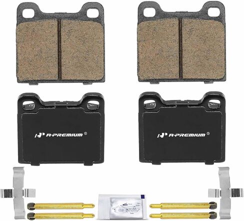 A-Premium Rear Ceramic Disc Brake Pads Set Compatible with Volvo C70, S90, 240, 242, 244, 245, 740, 745, 780, 940, 960, V70, V90 & Mercedes-Benz 240D, 280CE, 280E, 280SE, 300CD, 300D, 300SD, 4 Pcs in Saudi Arabia