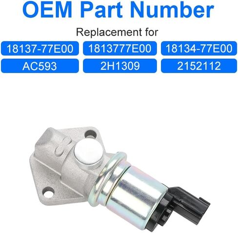 Fuel Injection Idle Air Control Valve Compatible with Suzuki Aerio 2002-2003 Esteem 1999-2002 Sidekick 1996-1998 Auxiliary Air Valve Replacement for 18137-77E00 1813777E00 18134-77E00 AC593 in Saudi Arabia