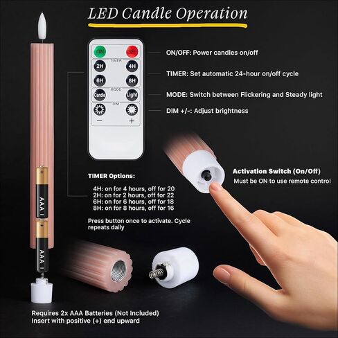 6 حزمة ، 10 بوصة LED LED LODEN GREEN GREEN مزخرفة شموع مزخرفة مضلعة ، وذاكرة الموقت عن بُعد و 24 ساعة ، وزر أو إيقاف تشغيلها ، و dimmable ، وضع وميض ، بطارية ، زفاف مينورا عيد الميلاد in Saudi Arabia