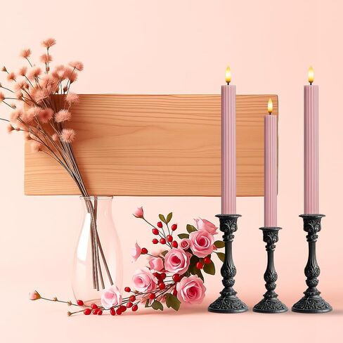 6 حزمة ، 10 بوصة LED LED LODEN GREEN GREEN مزخرفة شموع مزخرفة مضلعة ، وذاكرة الموقت عن بُعد و 24 ساعة ، وزر أو إيقاف تشغيلها ، و dimmable ، وضع وميض ، بطارية ، زفاف مينورا عيد الميلاد in Saudi Arabia