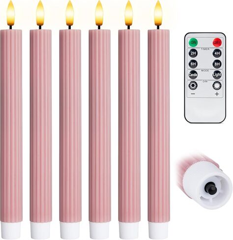 6 حزمة ، 10 بوصة LED LED LODEN GREEN GREEN مزخرفة شموع مزخرفة مضلعة ، وذاكرة الموقت عن بُعد و 24 ساعة ، وزر أو إيقاف تشغيلها ، و dimmable ، وضع وميض ، بطارية ، زفاف مينورا عيد الميلاد in Saudi Arabia