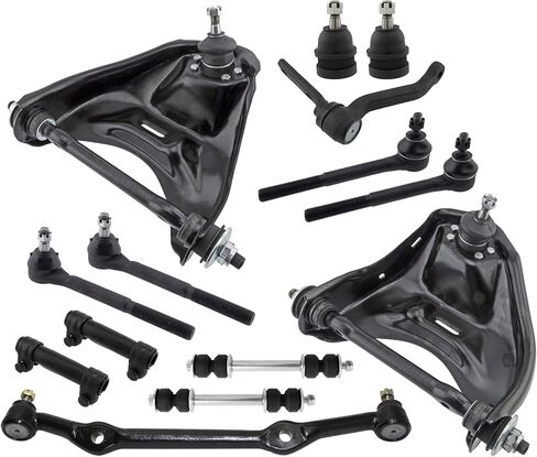 PartsW - 14 Pc Suspension Kit for Chevrolet Blazer S10 GMC Jimmy S15 Sonoma Isuzu Hombre RWD Center Link + Adjusting Sleeves + Inner Outer Tie Rods + Sway Bars + Ball Joints + Idler Arm + Control Arms in Saudi Arabia