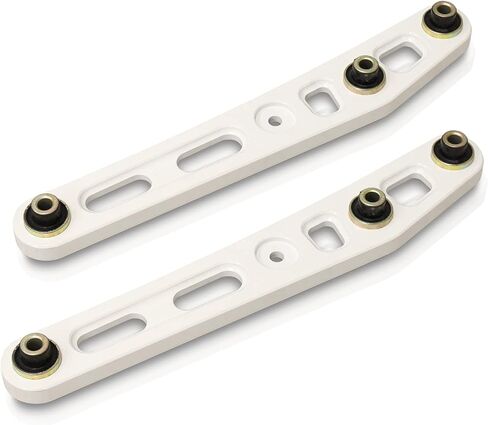 AJP Distributors JDM Rear Lower Suspension Control Arm LCA White + Bushings Compatible/Replacement For Civic CRX Del Sol Integra 1988 1989 1990 1991 1992 1993 1994 1995 1996 1997 1998 1999 2000 2001 in Saudi Arabia