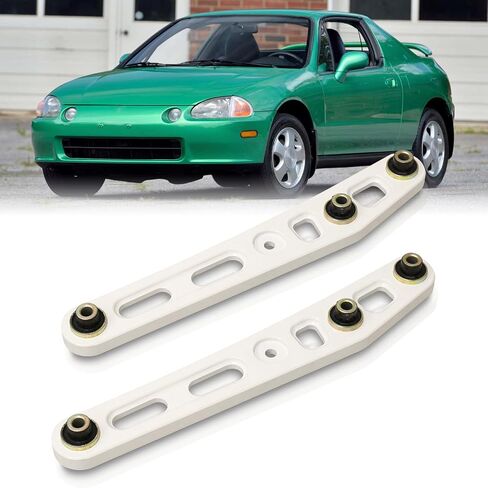 AJP Distributors JDM Rear Lower Suspension Control Arm LCA White + Bushings Compatible/Replacement For Civic CRX Del Sol Integra 1988 1989 1990 1991 1992 1993 1994 1995 1996 1997 1998 1999 2000 2001 in Saudi Arabia