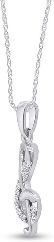 AFFY Treble G Clef Music Note Cubic Zirconia Pendant in 14K Gold Over Sterling Silver in Saudi Arabia