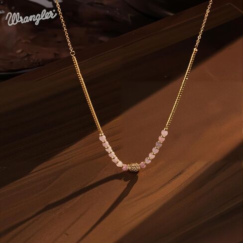 Montana West Wrangler Western Chain Necklace for Women 14K Retro Pendant Necklace Mashing Jewelry Dainty Jewelry in Saudi Arabia
