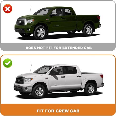 Set of 4 Gloosy Black Door Handle Covers Compatible with 2007-2019 2020 2021 Toyota Tundra 4Dr Crew Cab and 2007-2021 Toyota Sequoia in Saudi Arabia