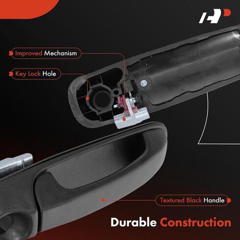 A-Premium Front Passenger Side Exterior Door Handle with Keyhole Compatible with Dodge Ram 1500 2002-2008, Ram 2500 2003-2009, Ram 3500 2003-2010, Ram 4500 5500, Durango, Dakota & Mitsubishi Raider in Saudi Arabia