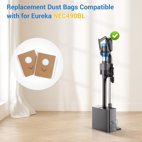 أكياس غبار بديلة 14 عبوة متوافقة مع Irobot Roomba Max 705 VAC/ Q0520 ، بالإضافة إلى التحرير والسرد 405/404 ، 105/104 COMBO/ 105 VAC ، أكياس فراغ روبوت ، أكياس غبار كبيرة يمكن التخلص منها in Kuwait
