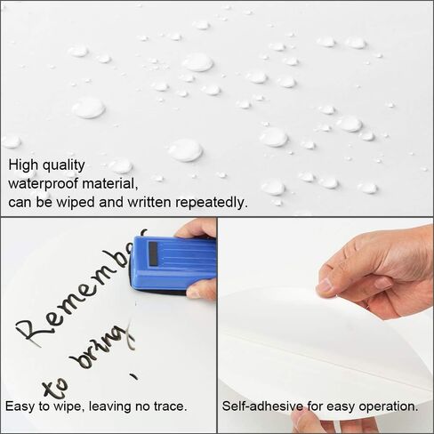 24 حزمة دائرة محو جافة ، أماكن كتابة سطح المكتب على سطح المكتب الأبيض لجداول الفصول الدراسية ، ملصقات جدار فينيل قابلة للإزالة لمعلمي المدارس in Kuwait