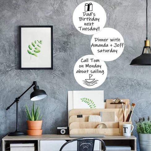 24 حزمة دائرة محو جافة ، أماكن كتابة سطح المكتب على سطح المكتب الأبيض لجداول الفصول الدراسية ، ملصقات جدار فينيل قابلة للإزالة لمعلمي المدارس in Kuwait