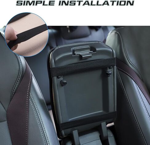 x xotic tech Center Console Pad 12.6"x7.4" PU Leather Car Armrest Seat Box Cover Mat Universal Waterproof Accessories Most Cars, SUV, Truck (Black) in Kuwait