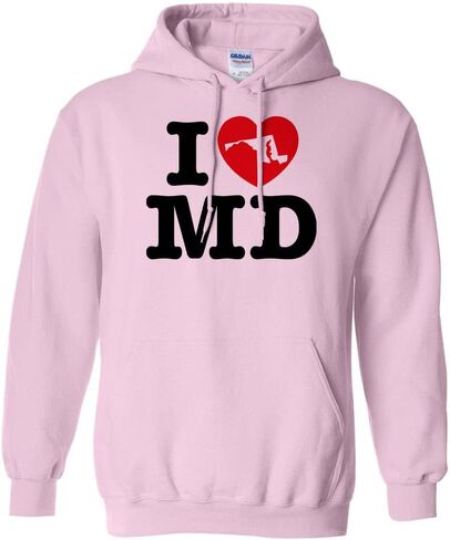 I Love Maryland Hoodie Sweatshirt Unisex in Saudi Arabia