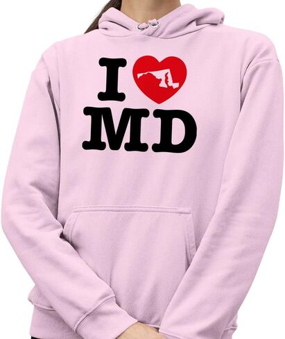 I Love Maryland Hoodie Sweatshirt Unisex in Saudi Arabia