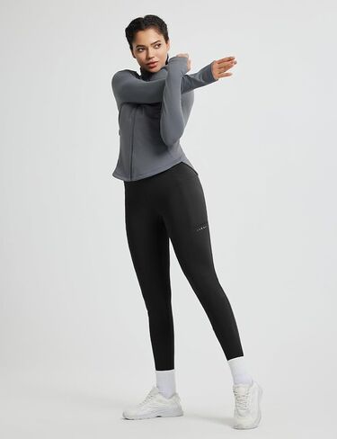 baleaf Women's Fleece Lined Leggings Thermal Winter Warm Pants High Waisted Cold Weather Tights with Cross Pockets in Saudi Arabia