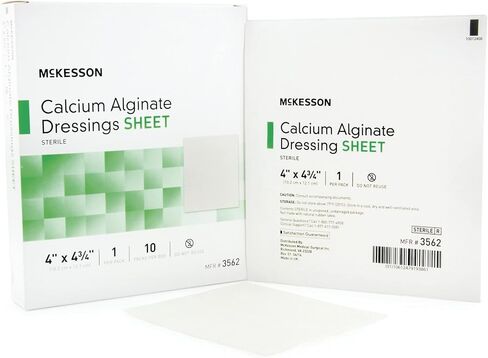 McKesson Calcium Alginate خلع الملابس ، منصات خلع الجرح ، ورقة غير موصية غير لاصقة ، 4 في × 4 3/4 بوصة ، 10 عدد in Saudi Arabia