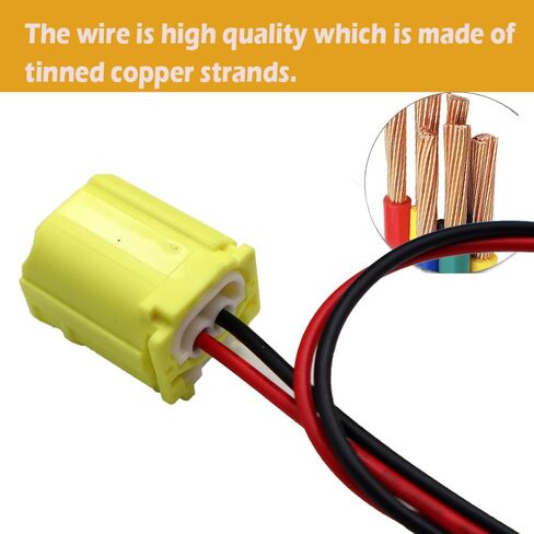 2-Pin Front Crash Sensor Pigtail Wire Connector Compatible with Toyota RAV4 2009-2024 12490 Wiring Harness in Saudi Arabia