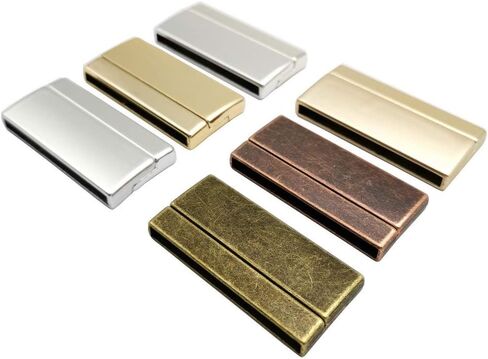 8 Pieces Color Mixed Magnetic Clasps and Closure for Jewelry Making 40x3mm Inner Hole in Saudi Arabia