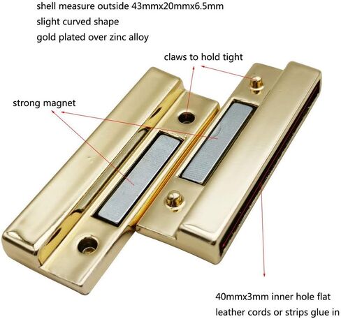 8 Pieces Color Mixed Magnetic Clasps and Closure for Jewelry Making 40x3mm Inner Hole in Saudi Arabia
