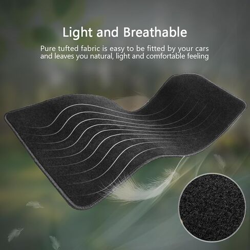 IKON MOTORSPRTS, Custom Fit Floor Mats Compatible with 2007-2016 Jeep Compass/Patriot, Custom Nylon Black Carpets Liner Protector 1st 2nd Row Front Rear Protection 4PC, 2008 2009 2010 2011 2012 2013 in Saudi Arabia