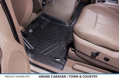 Smartliner Custom Fit Floor Haps 1st Row 1 قطعة بطانة متوافقة مع 2008-2016 Chrysler Town & Country in Saudi Arabia
