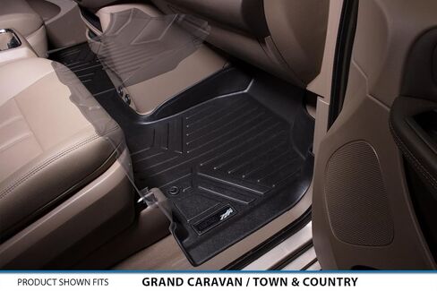 Smartliner Custom Fit Floor Haps 1st Row 1 قطعة بطانة متوافقة مع 2008-2016 Chrysler Town & Country in Saudi Arabia