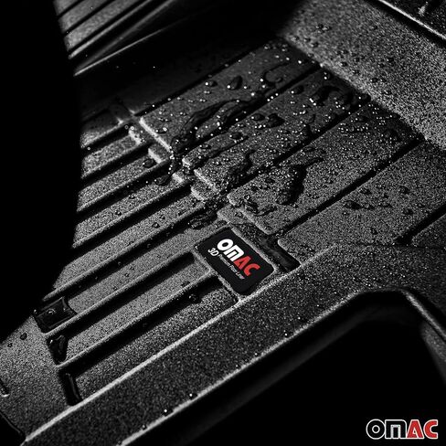 حصيرة أو OMAC Premium Floor for Ford Mustang 2004-2014 Car Car All Weather 3D Fit Fit Rubber Mat Prescrable TPE Liners Laser Non-Slip (Black) in Saudi Arabia