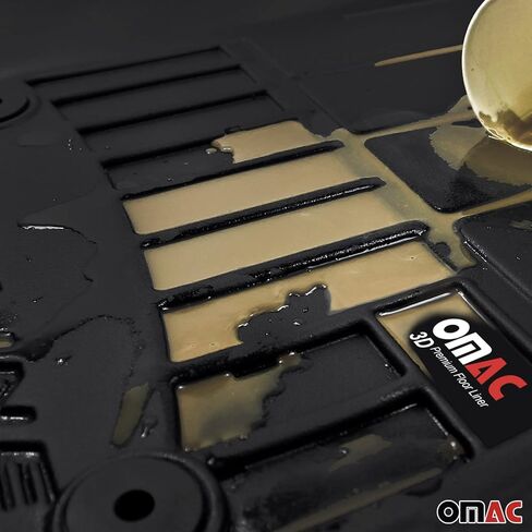حصيرة أو OMAC Premium Floor for Ford Mustang 2004-2014 Car Car All Weather 3D Fit Fit Rubber Mat Prescrable TPE Liners Laser Non-Slip (Black) in Saudi Arabia