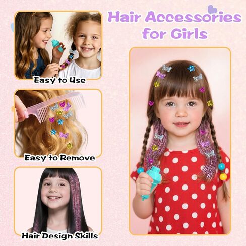 Gem Stapler for Hair ، Asose Hair Gem Stamper Bedazzler Kit with Hair Glitter Patch ، Hair Jewel stamper for Girls ، Hairing Design Art Crafts Gift for Vice 6-12 Girls ، in Kuwait
