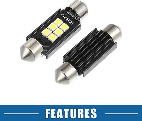 LED خريطة ضوء القبة مصباح ساطع 31 مم 3030 6SMD LED LED LED LED البلاستيك LED أبيض (مجموعة من 4) in Saudi Arabia