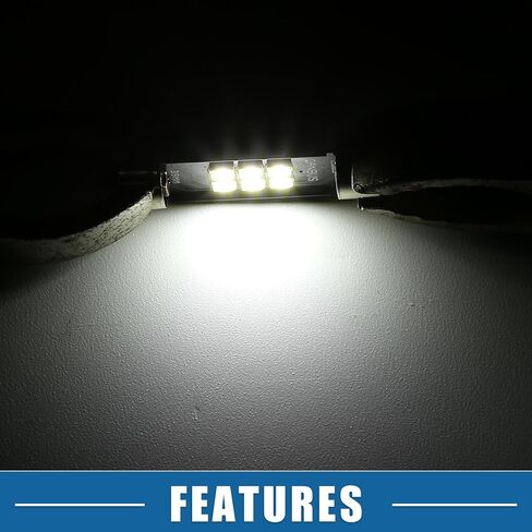 LED خريطة ضوء القبة مصباح ساطع 31 مم 3030 6SMD LED LED LED LED البلاستيك LED أبيض (مجموعة من 4) in Saudi Arabia