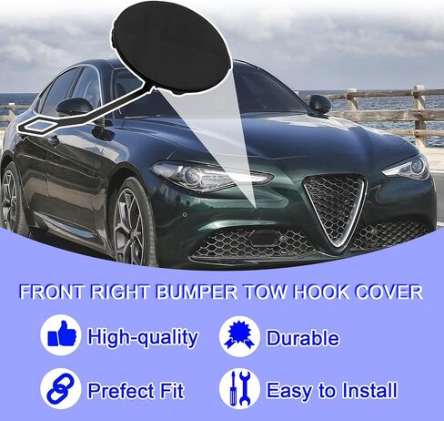Front Right Bumper Tow Hook Cover Compatible With Alfa Romeo Giulia 2015-2021,Replacement Part for 156107976 Tow Hook Cover in Saudi Arabia