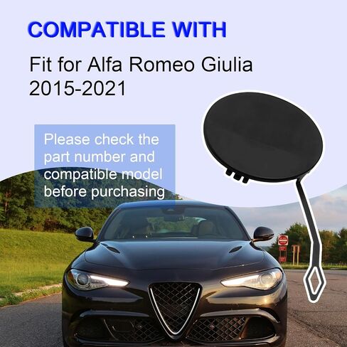 Front Right Bumper Tow Hook Cover Compatible With Alfa Romeo Giulia 2015-2021,Replacement Part for 156107976 Tow Hook Cover in Saudi Arabia