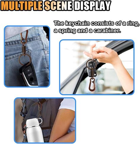 سلسلة مفاتيح مفاتيح المعادن الرجعية Carabiner Clip - Clip -Highted chain -chain -hook car fob chain chain cline clist in Saudi Arabia