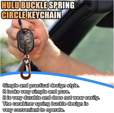 سلسلة مفاتيح مفاتيح المعادن الرجعية Carabiner Clip - Clip -Highted chain -chain -hook car fob chain chain cline clist in Saudi Arabia