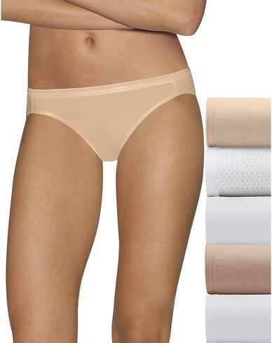 Hanes Women's Ultimate Comfort Cotton Cotton Banties ، 5 pack in Kuwait