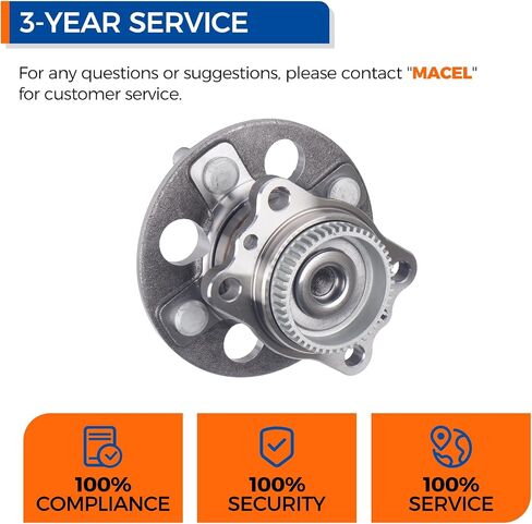 PAROD - 512483 Rear Wheel Hub and Bearing Assembly Fit for Hyundai Accent/Kia Rio 2012-2017 w/Encoder ABS in Saudi Arabia
